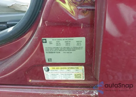 2010 Chevrolet Malibu Lt из США, поврежденный, VIN 1G1ZD5EB1AF115104